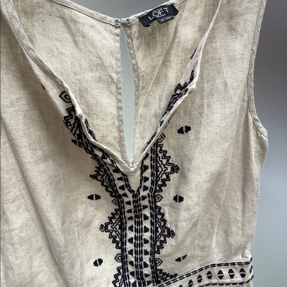 Embroidered Linen Romper - Picture 2 of 7